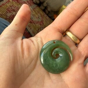 Jade Spiral Pendant